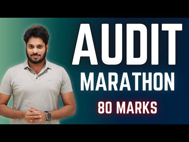 Audit Marathon | Audit Revision | CA Inter Audit | Jan 2026 Exams