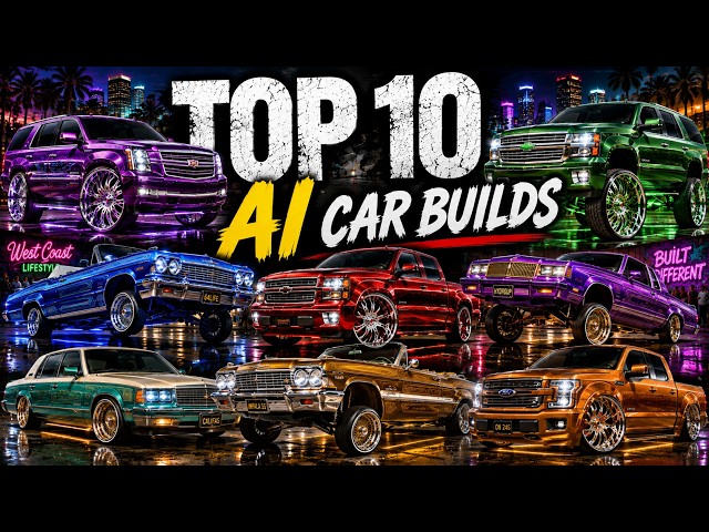 TOP 10 CRAZIEST AI Car Builds 🔥 Lowriders, Donks & Custom Trucks!