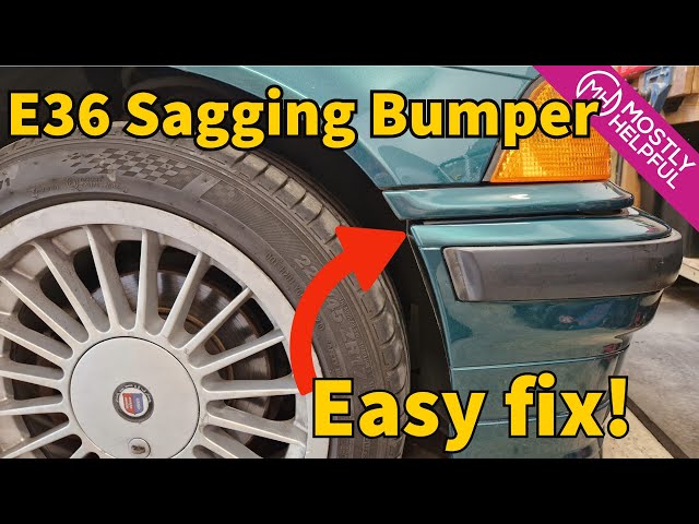 BMW 325i (E36) - Easy DIY fix for sagging bumper mounts
