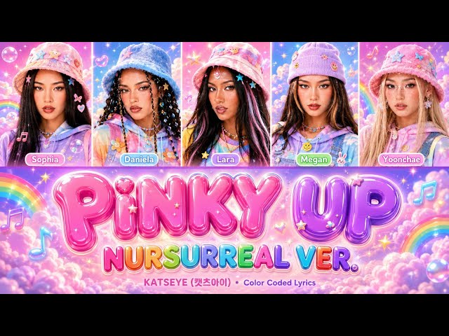 KATSEYE (캣츠아이) - PINKY UP | Nursurreal Ver |(Color Coded Lyrics)