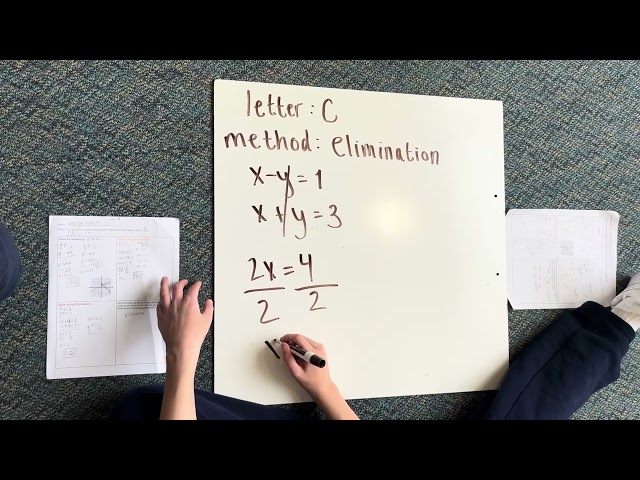 How to solve using elimination