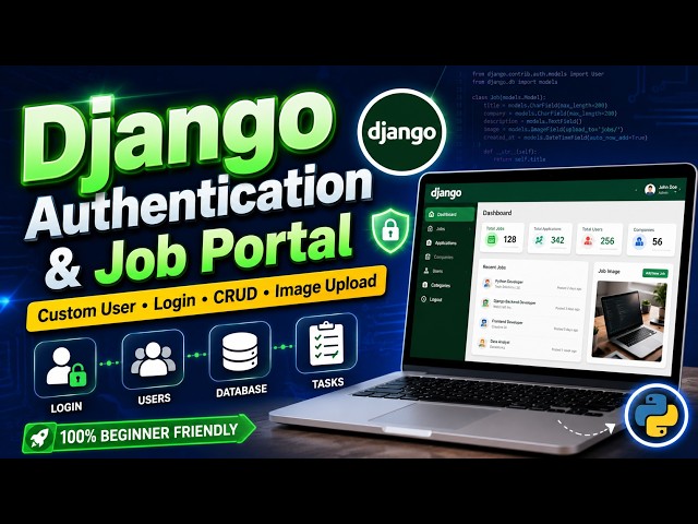Django Authentication & Job Portal Project with Task Management | Full CRUD