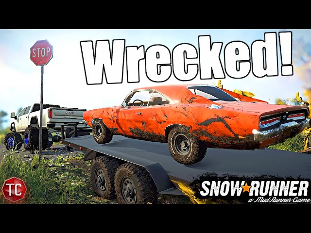 WRECKED & Abandoned 1969 Dodge CHARGER Recovery! SnowRunner RP
