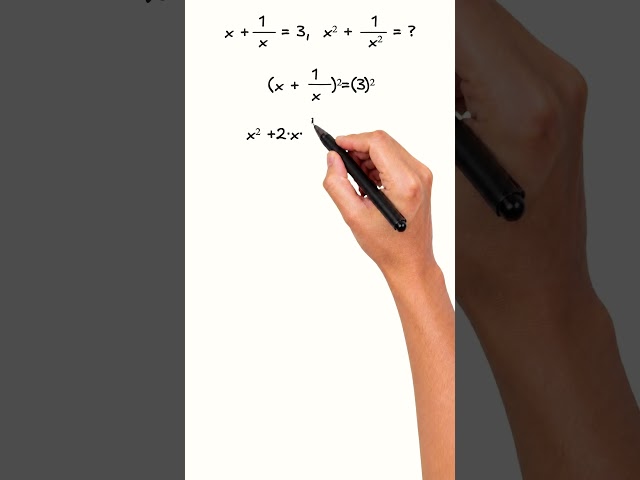 Don’t Solve for x! Can You Find x² + 1/x²? 🤯 #maths  #mathematics  #math #mathura #mathtricks