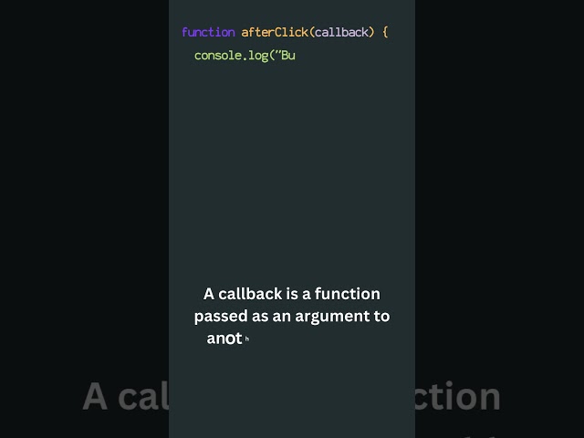 JavaScript in 60 Seconds: Functions & Callbacks Explained! #javascript #functions #callbacks #webdev