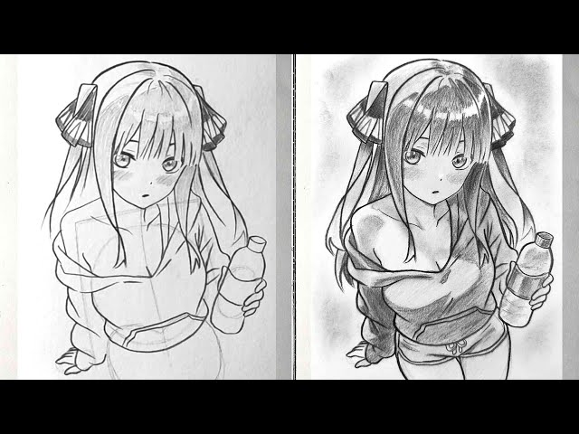 How to draw anime girl Nino Nakano | drawing tutorial for beginners