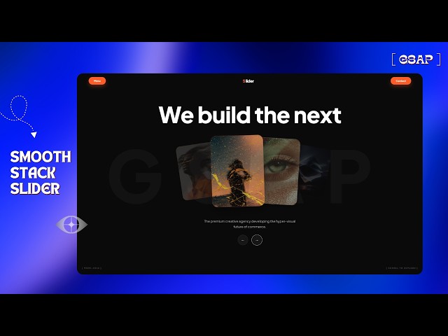 How to Build a 3D Slider Website UI | Interactive CSS Animation