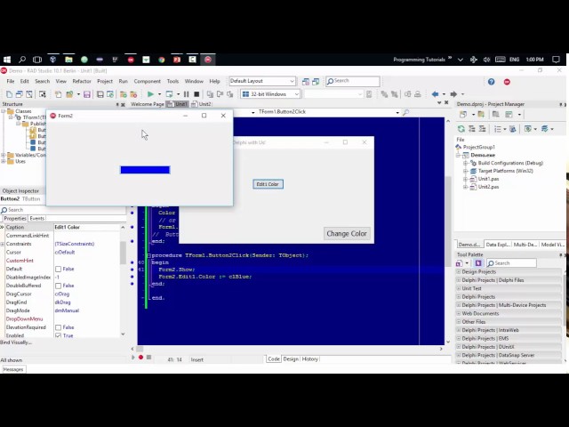 Delphi Programming Tutorial - 1.1 - Using the object model