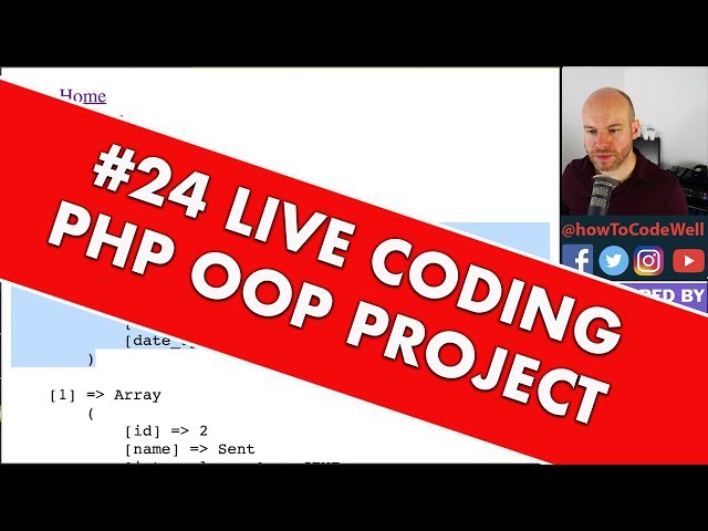Live PHP Coding Stream #24 Creating OOP course for FreeCodeCamp - Making a PHP PDO MySQL Connection