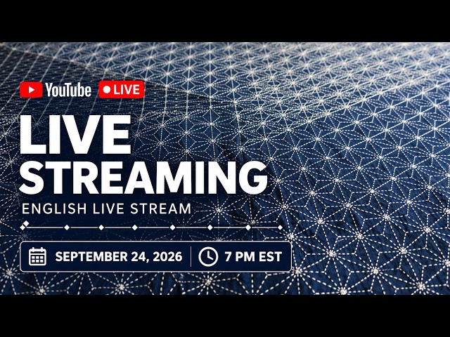 Sashiko Live Streaming  - September 24th at 7:00 pm EST. 英語での定期刺し子配信です。