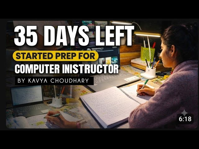 35 Days left only 🌻 how I spend my day while preparing for e basic computer instructor 🦋🤷🏻‍♀️