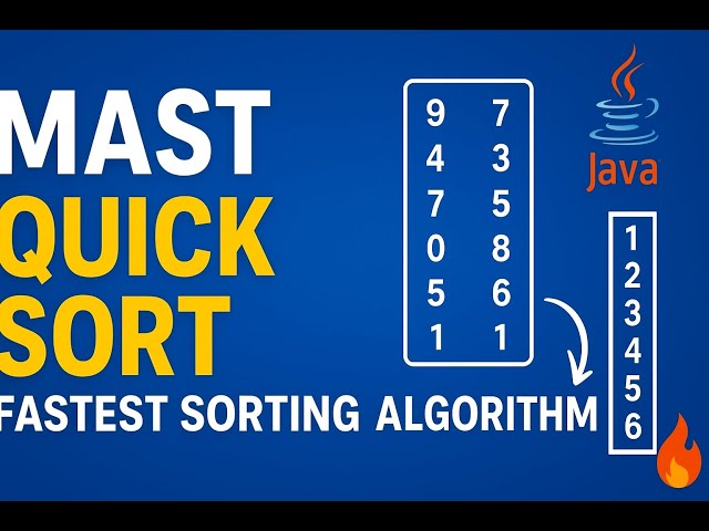 🔥 QuickSort in Java Explained | Fastest Sorting Algorithm for Interviews