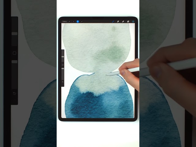 watercolor bloom effect in procreate, procreate tutorial for beginners. watercolor back￼run effect ￼