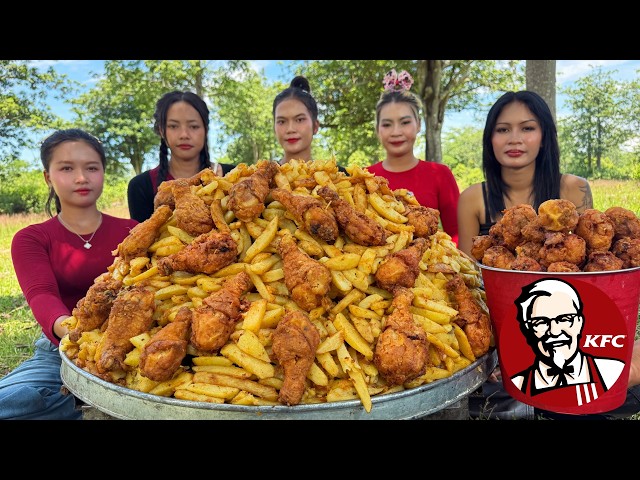 Amazing cooking chicken fry KFC and French fries KFC recipe
