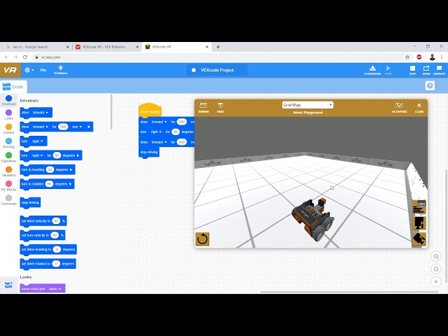 1 VEXcode VR Conducir y girar
