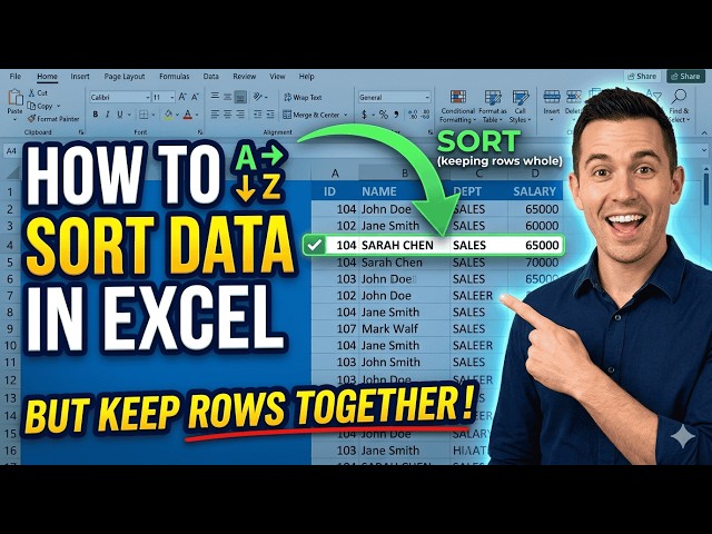 How To Sort Data In Excel But Keep Rows Together - Full Guide (2026)