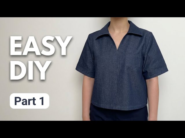 Sew Your First Fall Outfit: DIY Denim Blouse | pattern tutorial 