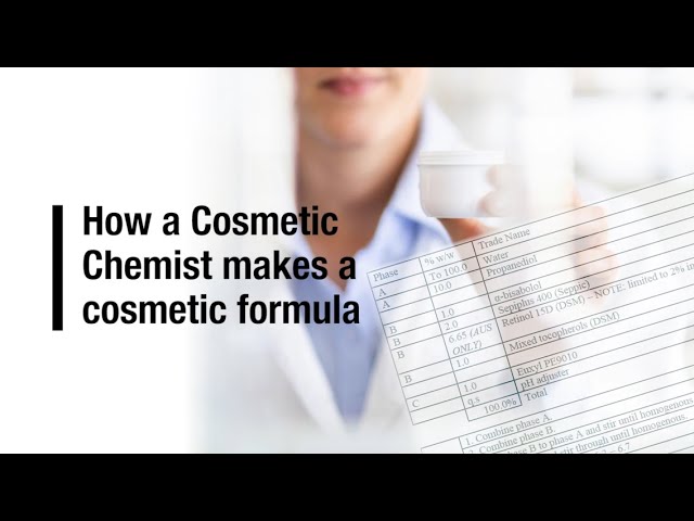 How a Cosmetic Chemist makes a cosmetic formula