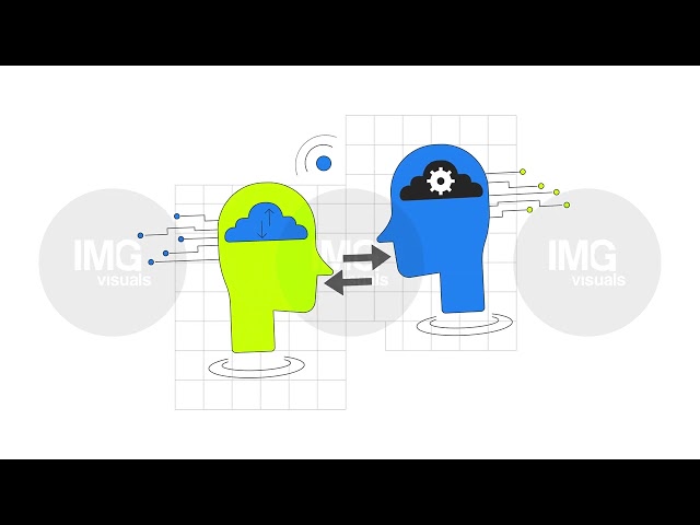 Cloud communication 2D onboarding ui animation