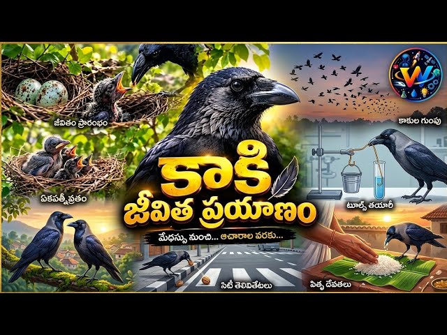 🐦 కాకి జీవితం ఇంత అద్భుతంగా ఉంటుందా? పుట్టుక నుంచి మేధస్సు వరకు!