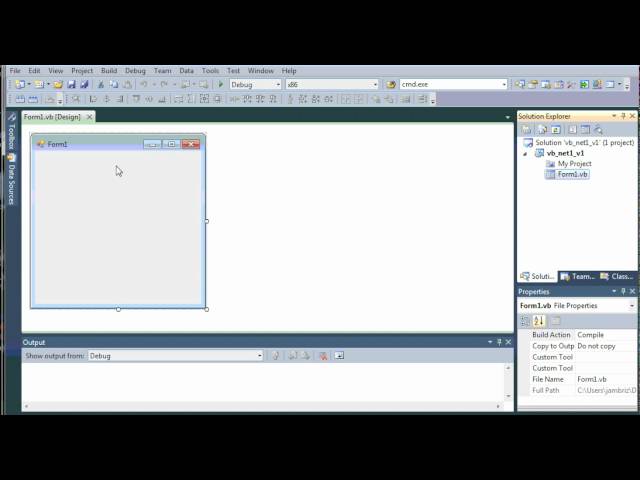 Ms Visual Basic .NET tutorial, parte 1: Entorno de desarrollo