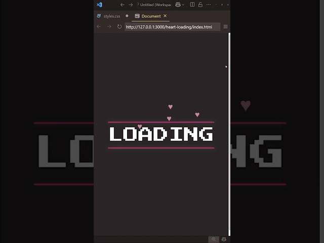 ASMR Programming | Super Satisfying Heart HTML & CSS Loader! ❤️‍🔥💻 #Satisfying #CodingASMR