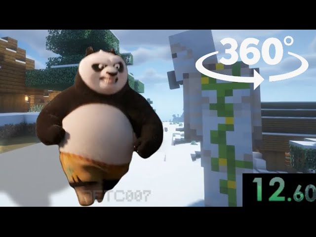 VR 360° Kung Fu Panda Speedruns Minecraft