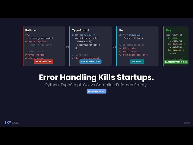 The Error Handling Problem That Followed Me Everywhere — Python, TypeScript, Go vs Sky