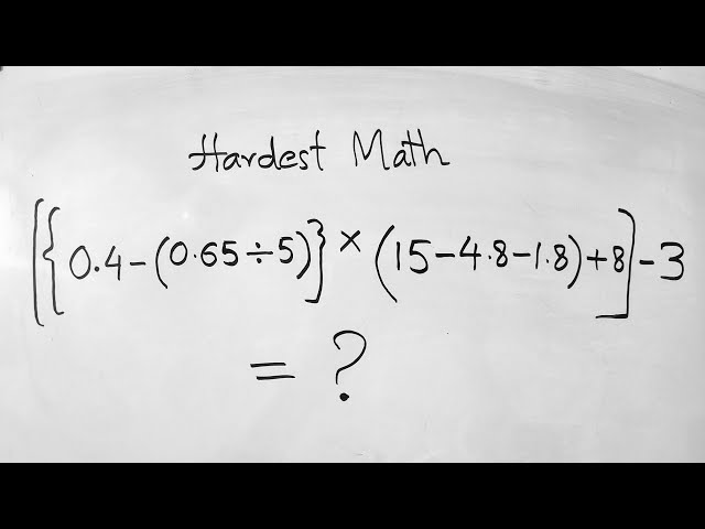 Its Hardest basic Math Problem to solve with Calculator!