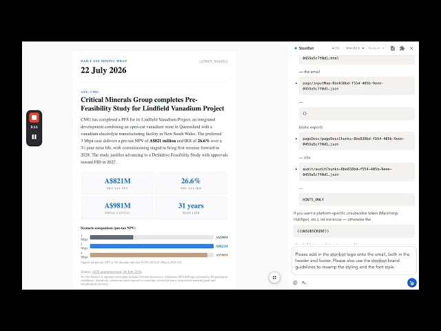 How to build a HTML Email in StoriBot