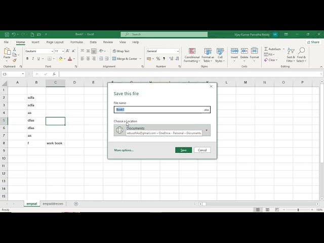 Starting Excel and Working Environment of Excel