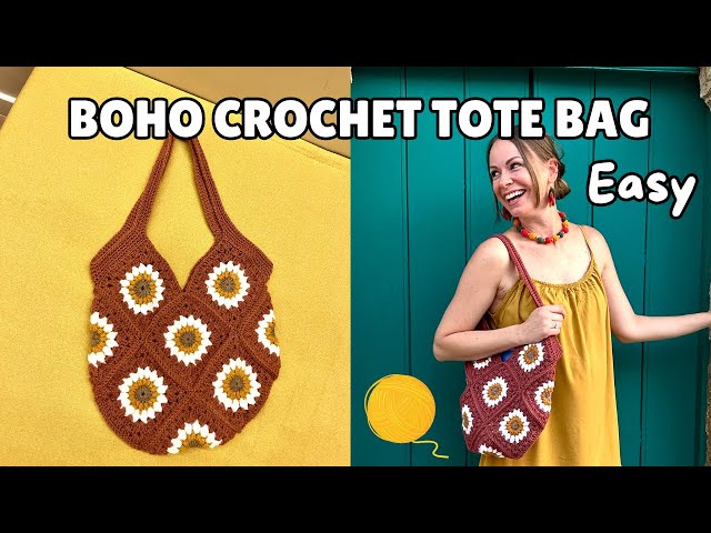 EASY BOHO Crochet Tote Bag | Beginner Friendly