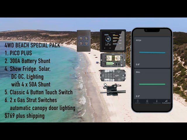 Simarine Promotion for 4WD DIY Battery monitor, Solar, DC DC, Fridge,  Classic Switch, Gas Strut.