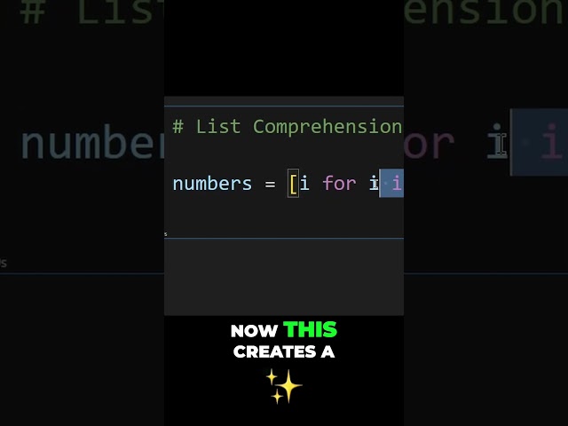 Python List Comprehension Numbers 1 to 100 Easily! #shorts