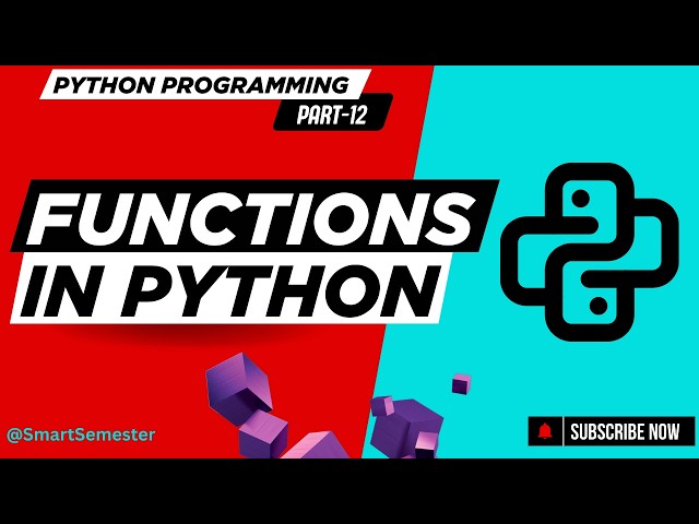 Functions and their Types | Python Programming | Basics to Advanced Concepts