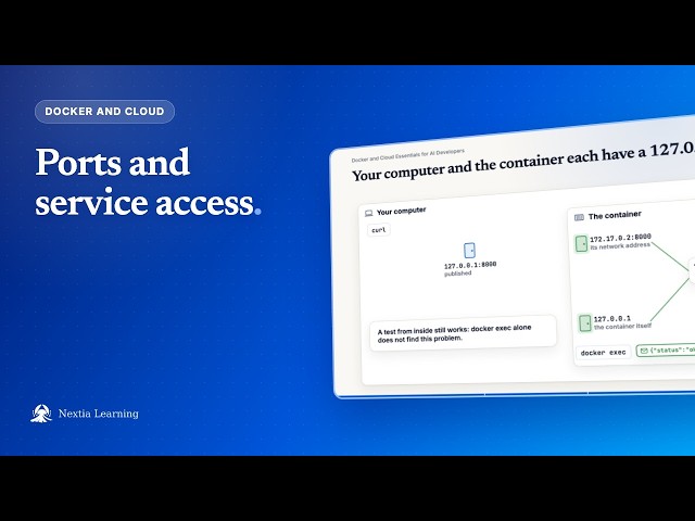 Ports and service access | Docker and cloud | Nextia Learning
