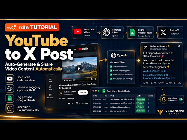 n8n YouTube to X Automation with AI