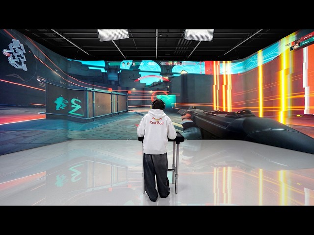 Playing VALORANT on a 65-foot screen
