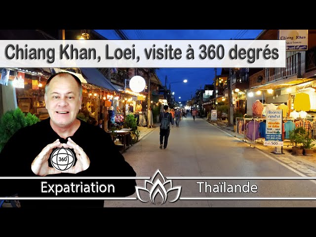 Chiang Khan, Loei Province, Isan, Thailand, 360-degree tour on the banks of the Mekong