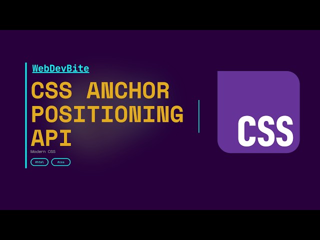 CSS Anchor Positioning API | Position any element to any element without JavaScript #moderncss