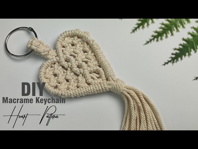 Macrame Heart Keychain | Macrame Love | Valentine Gifts