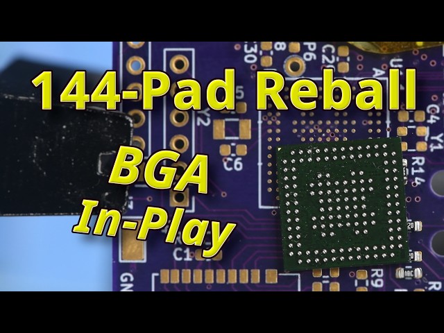 Hand Reballing a Tiny BGA Microcontroller (0.4 mm Balls)