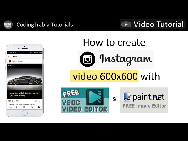 How to create Instagram video with VSDC video editor and Paint.Net byAO