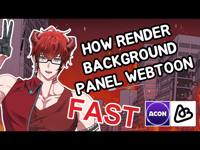 How I Render Webtoon Backgrounds FAST using ABLUR  + ACON3D + Clip Studio Paint Tutorial