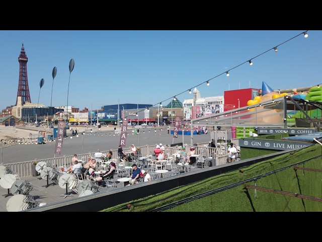 Blackpool walkabout  great weather walking around central pier , seafront and the town