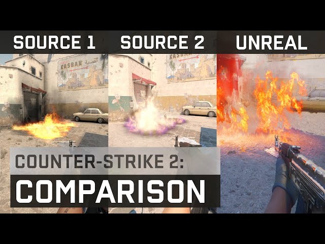 Source 1 vs Source 2 vs Unreal Engine 5. Counter Strike Comparison