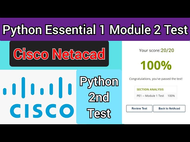 Cisco Python Essentials 1 Module 2 Test Answer (100% Right) marks || #Cisco Netacad🎥