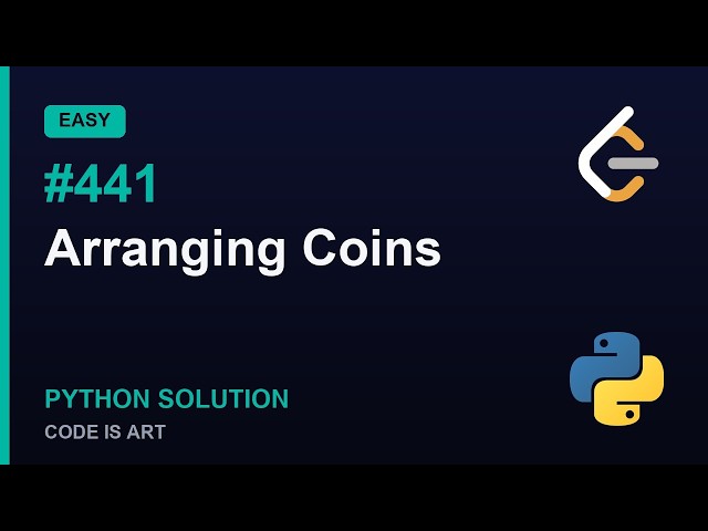 Leetcode 441. Arranging Coins in Python | Python Leetcode | Python Coding Tutorial | Python ASMR