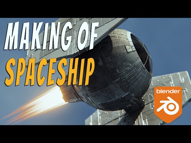Making Of Spaceship In Blender (Full Video) #b3d