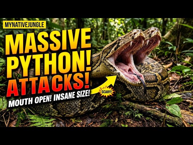A large python emerged from the bushes.🐍 | Video of snakes |